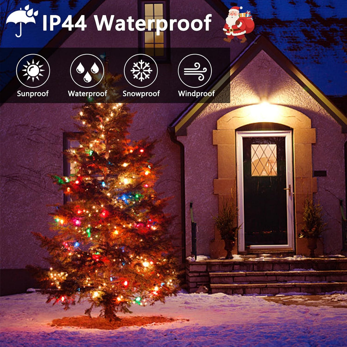 bhclight 50ft 1000led cluster christmas lights with remote, package contents