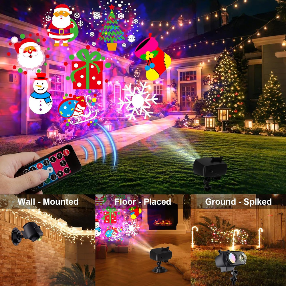 Halloween Christmas Projector Lights Outdoor 10 HD Holiday Slides