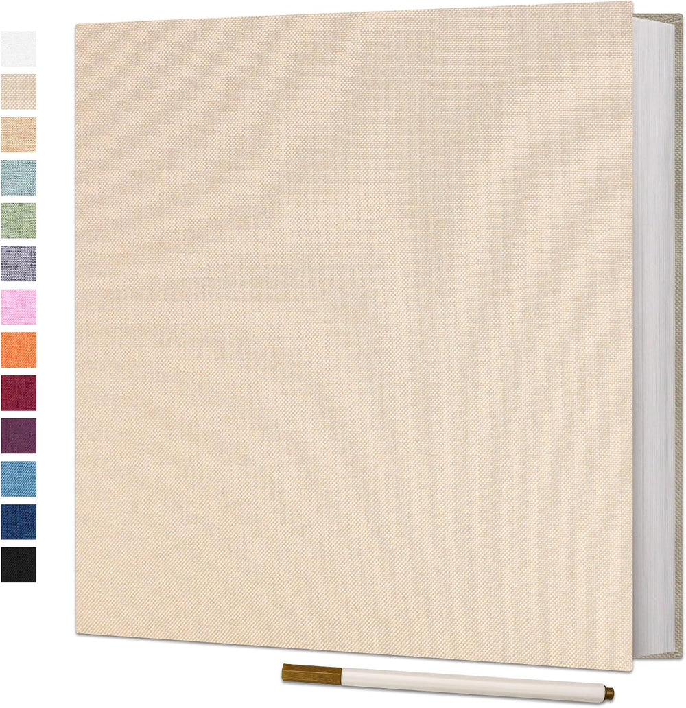 Vienrose Self Adhesive Photo Album, 60 Pages, 11 x 10.6 in, Beige