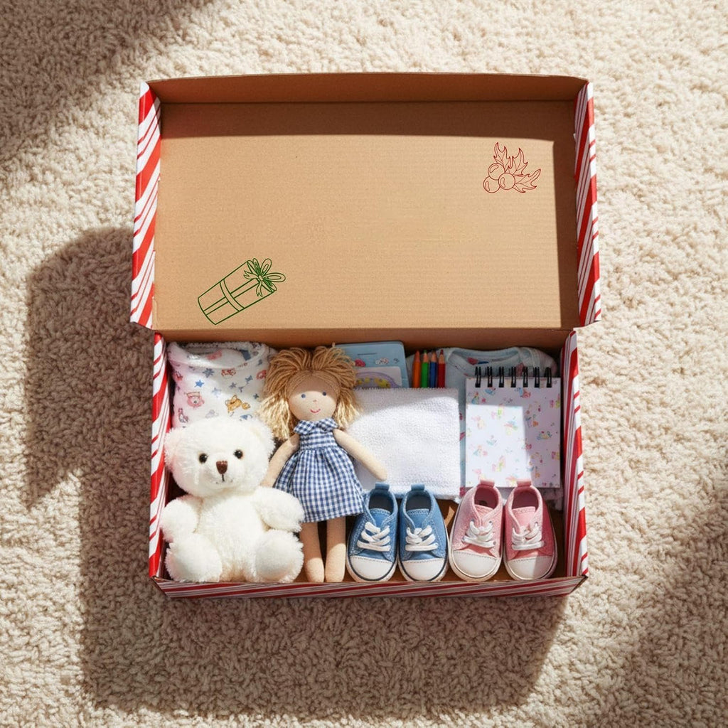 eersida 24 pack large christmas gift boxes with on a desk or shelf