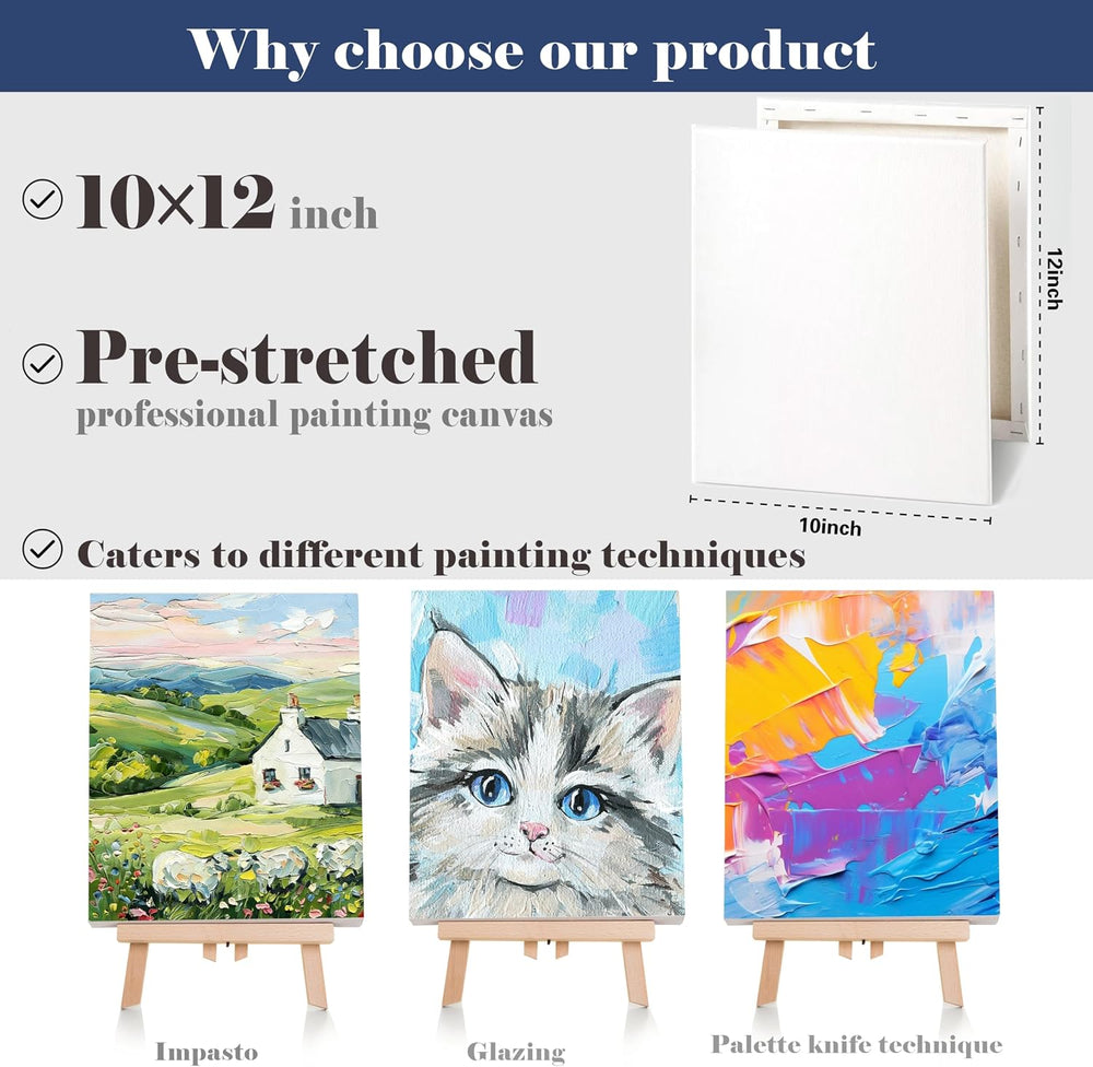 2 Pack Sip and Paint Kit for Adults, 10x12 Canvas Date Night
