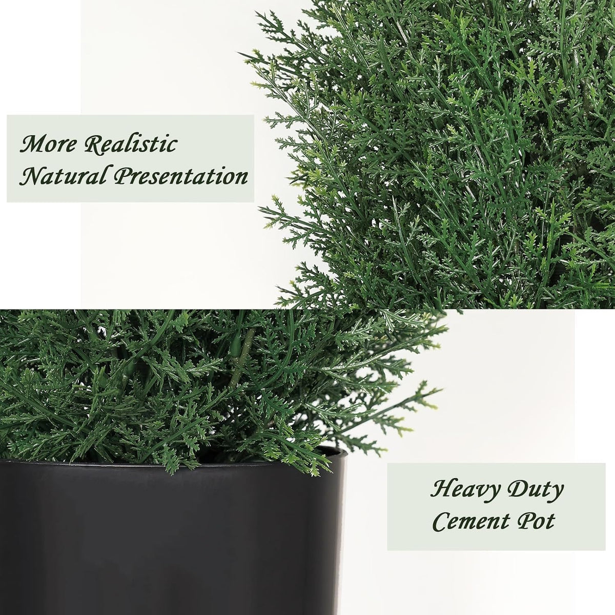 Artificial Cedar Topiary Trees 5 FT Faux Cedar Tree for Outdoor Planters
