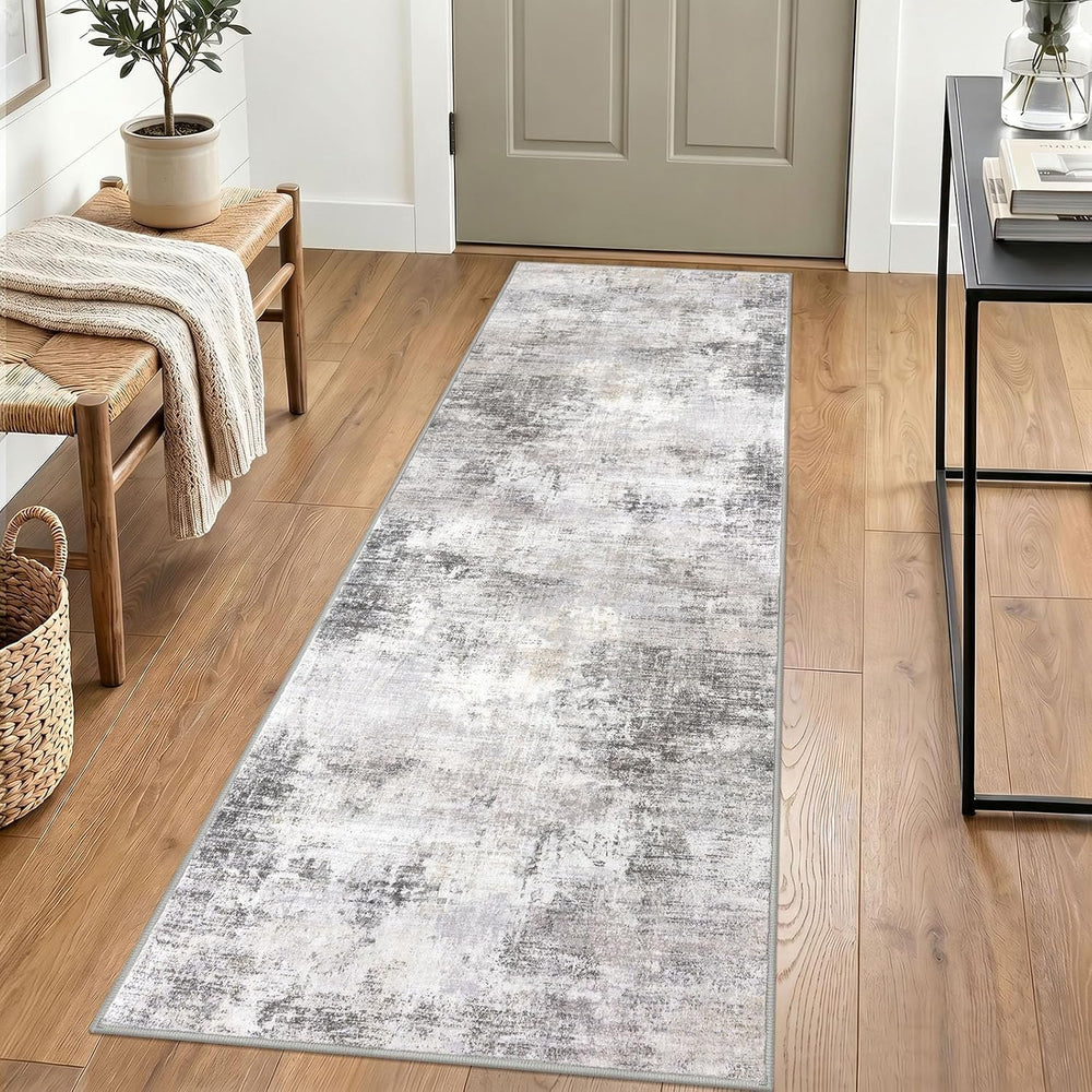 IOHOUZE Abstract Runner Rug 2x6 Ft Washable Runners for Hallways, Non Slip Ki...