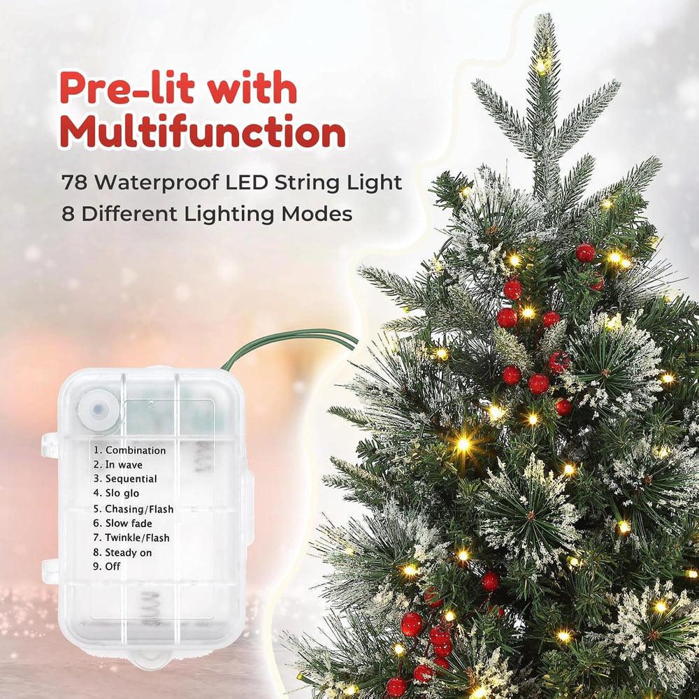 Garvee 3FT Christmas Tree,Pre-Lit Artificial Christmas Trees with Lights, Sma...