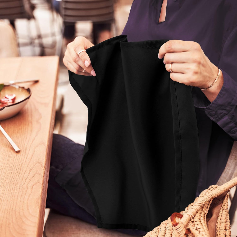 Utopia Home [60 Pack, Black] Cloth Napkins 17x17 Inches, 100% Polyester
