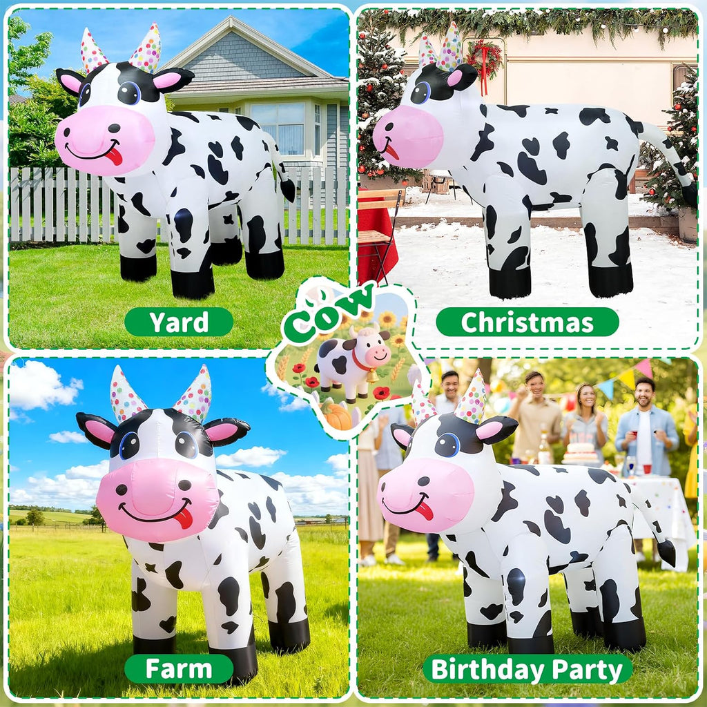 4ft christmas spring farm ranch inflatable cute farm, side view