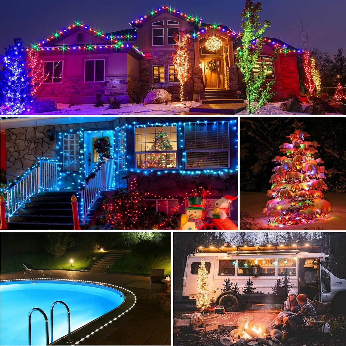 49ft solar rope lights outdoor waterproof trampoline light, package contents
