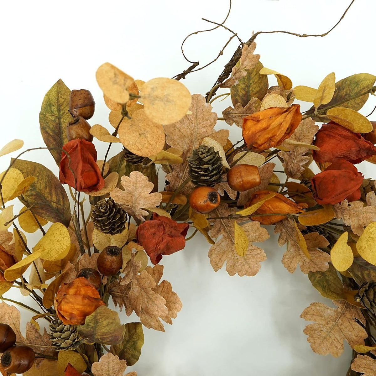amf0resj artificial fall wreath for front door autumn, package contents