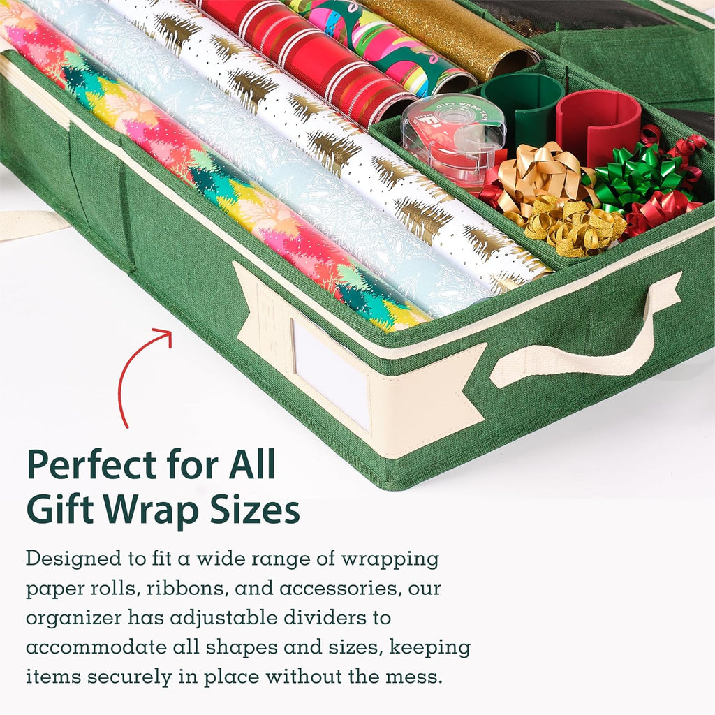 little elf premium wrapping paper storage organizer, easy, package contents