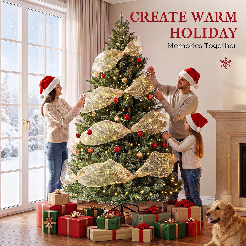 CASA CLAUSI 6ft Artificial Christmas Tree Unlit Pine Xmas Tree,Olive Green