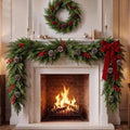 Realistic Christmas Cedar Garland Decor - 9FT Real Touch,Fluffy for Mantle