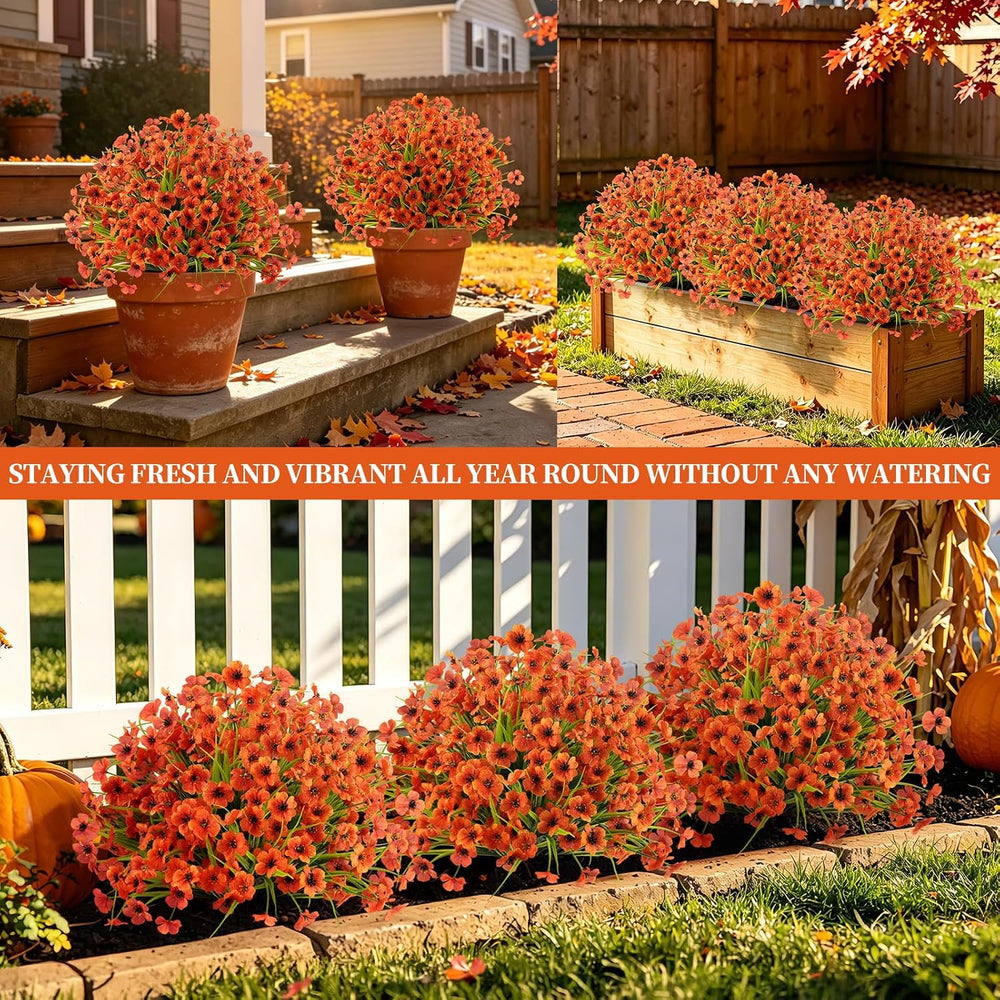 2 Pack Artificial Fall Yellow Flower Topiary Balls for Outdoor