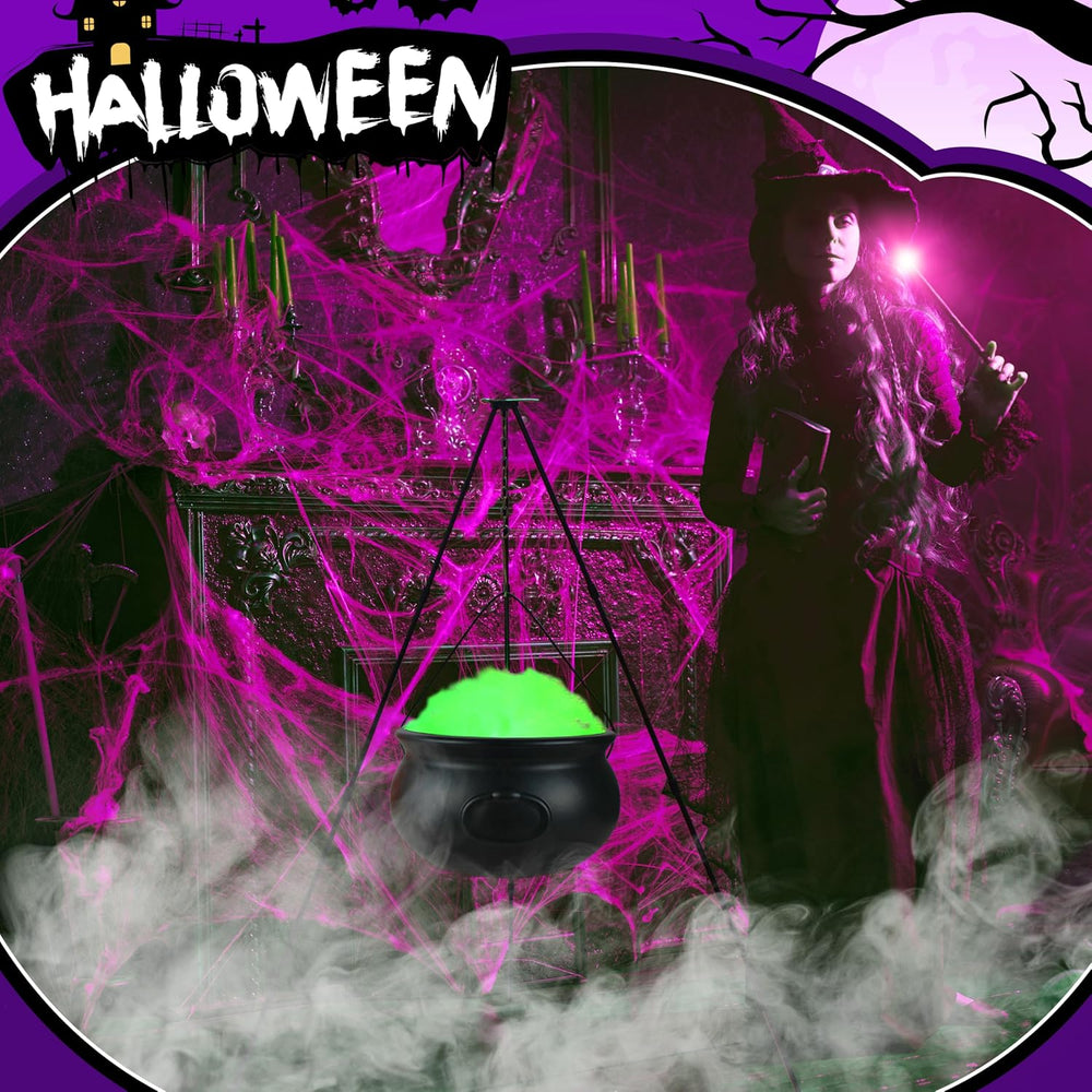 Halloween Decorations Outdoor, Large Witches Cauldron Kettle on Tripod with L...