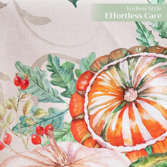 Maison d' Hermine Table Runner 100% Cotton Double Layer Table Runners 72 inches Long for Thanksgiving Christmas Decorations Home Kitchen Dining Party Wedding (Lumina, 14.5" x 72")