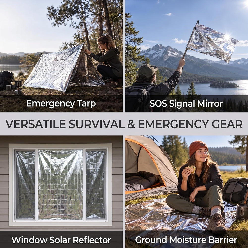 K Kingstar Emergency Blankets 120 Packs, 84" L x 52" W, Survival Ge...