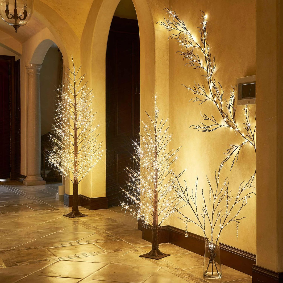 baolitvine lighted brown alpine tree 6ft christmas tree, side view