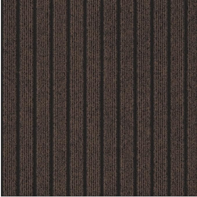 Ottomanson 2'7" x 54' Hallway Runner with Scraper Pile - Extra Durable Non-Slip Rug Mat for Indoor & Outdoor Use - Ideal for Kitchen, Entryway & Garage - High-Traffic Carpet, Brown