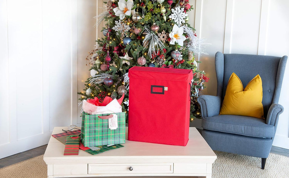 Gift Bags with Tissue Paper Storage Box, Zippered Accessory Pouches