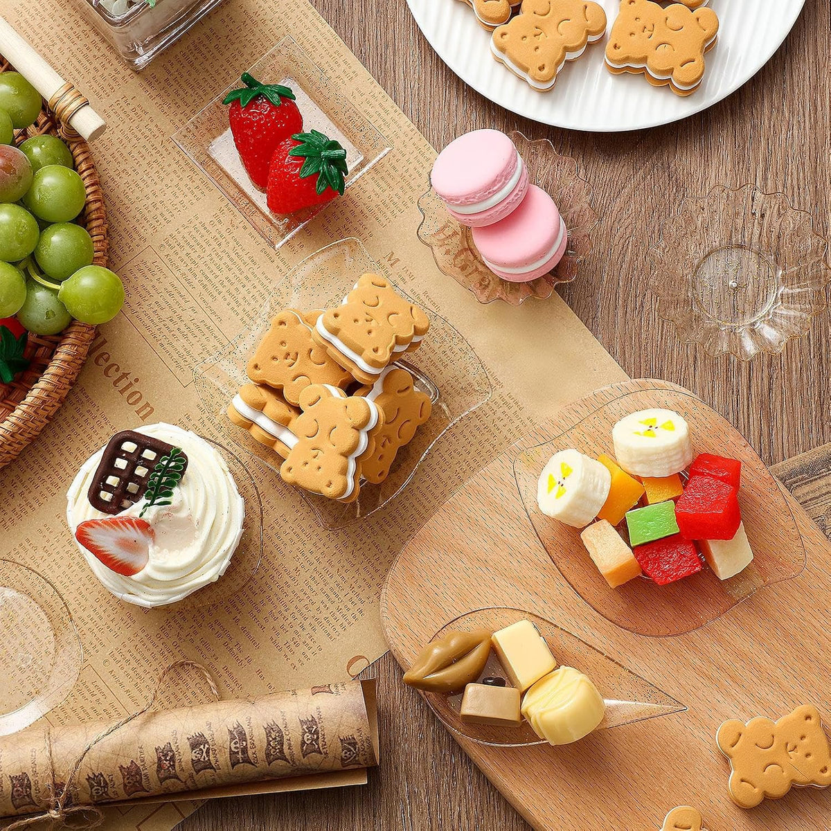 tessco for you 1200 pcs mini appetizer plates, close-up detail