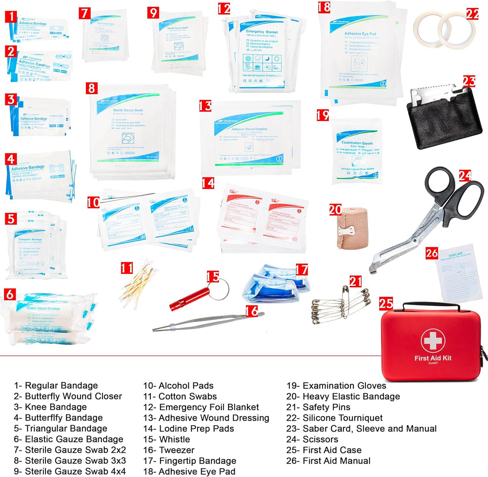First Aid Kit 230 piece, Waterproof, for Indoor and Outdoor