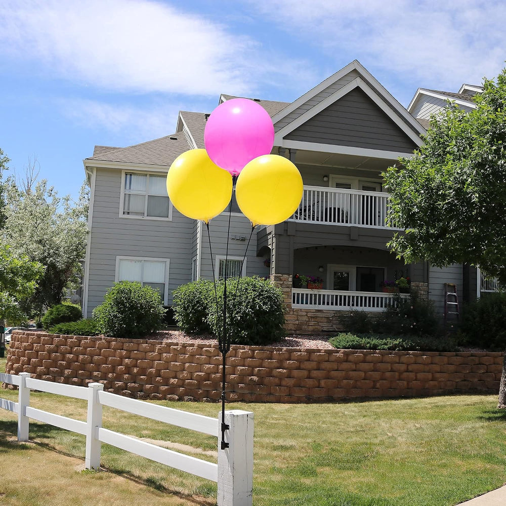 BalloonBobber - Weatherproof Reusable Balloon Triple Cluster Pole Kit - Heliu...