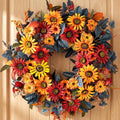 NUPTIO Fall Wreath for Front Door: 26 Inch Autumn Decor with Sunflower
