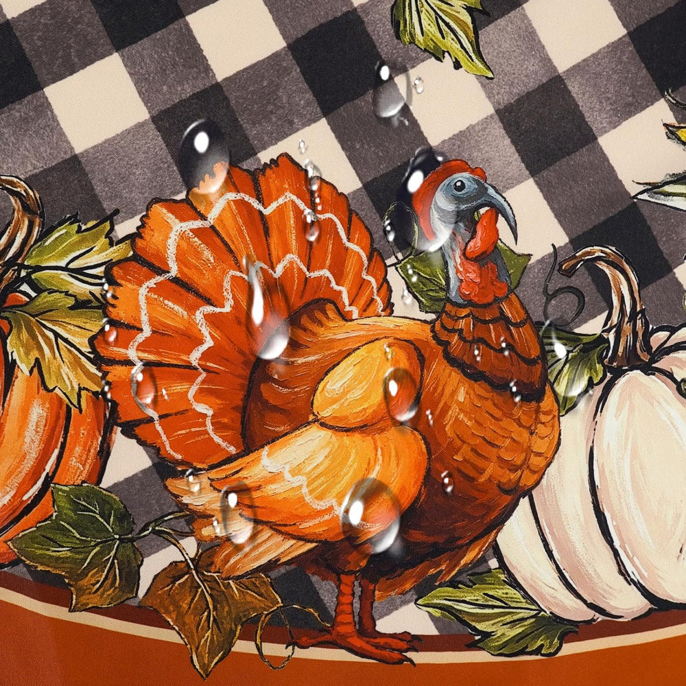 60"X120" Fall Thanksgiving Tablecloth, Water Resistant 140g Fabric ...