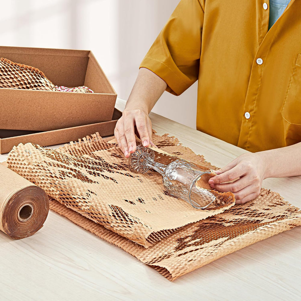 JARLINK Honeycomb Packing Paper, 15" x 400' Packing Wrap Roll for Sh...