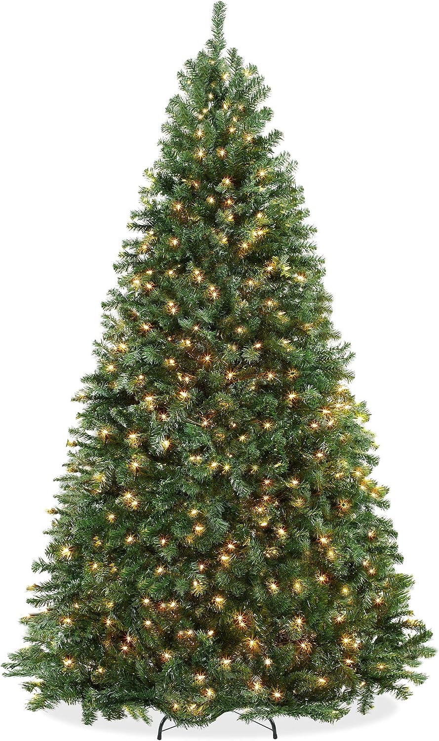 Casafield 9FT Realistic Pre-Lit Green Spruce Artificial Holiday Christmas Tre...