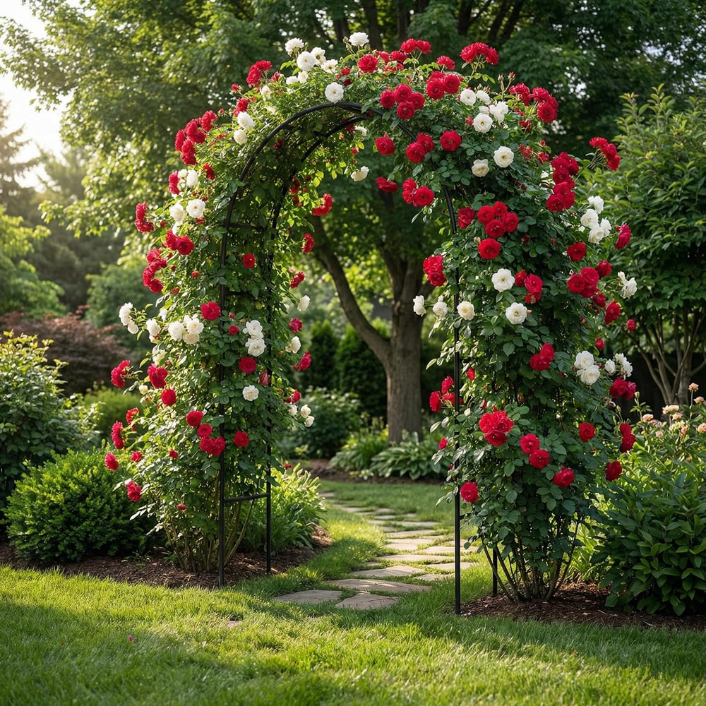 Elegant Metal Garden Pergola Arbor 55" W x 94.5" H Trellis