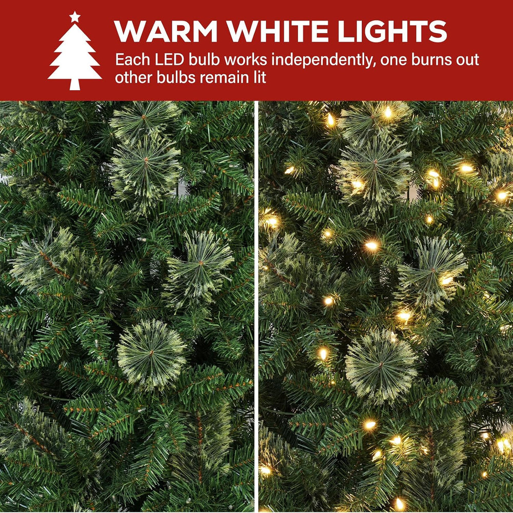 Hykolity 6 ft Pencil Prelit Christmas Tree with Pine Needles