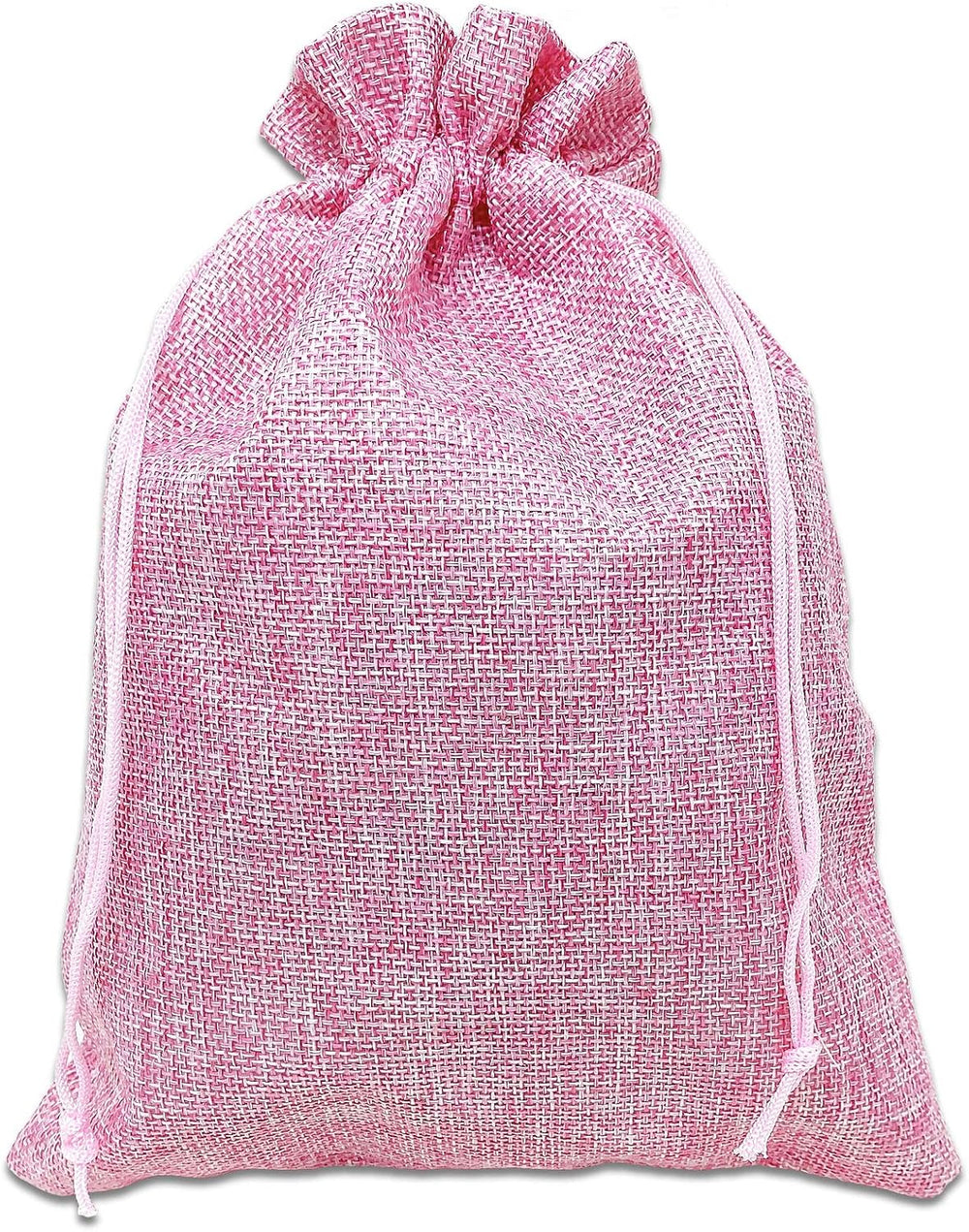 48 pc Natural Jute Burlap Fabric Gift Bags w. Drawstrings by TheDisplayGuys