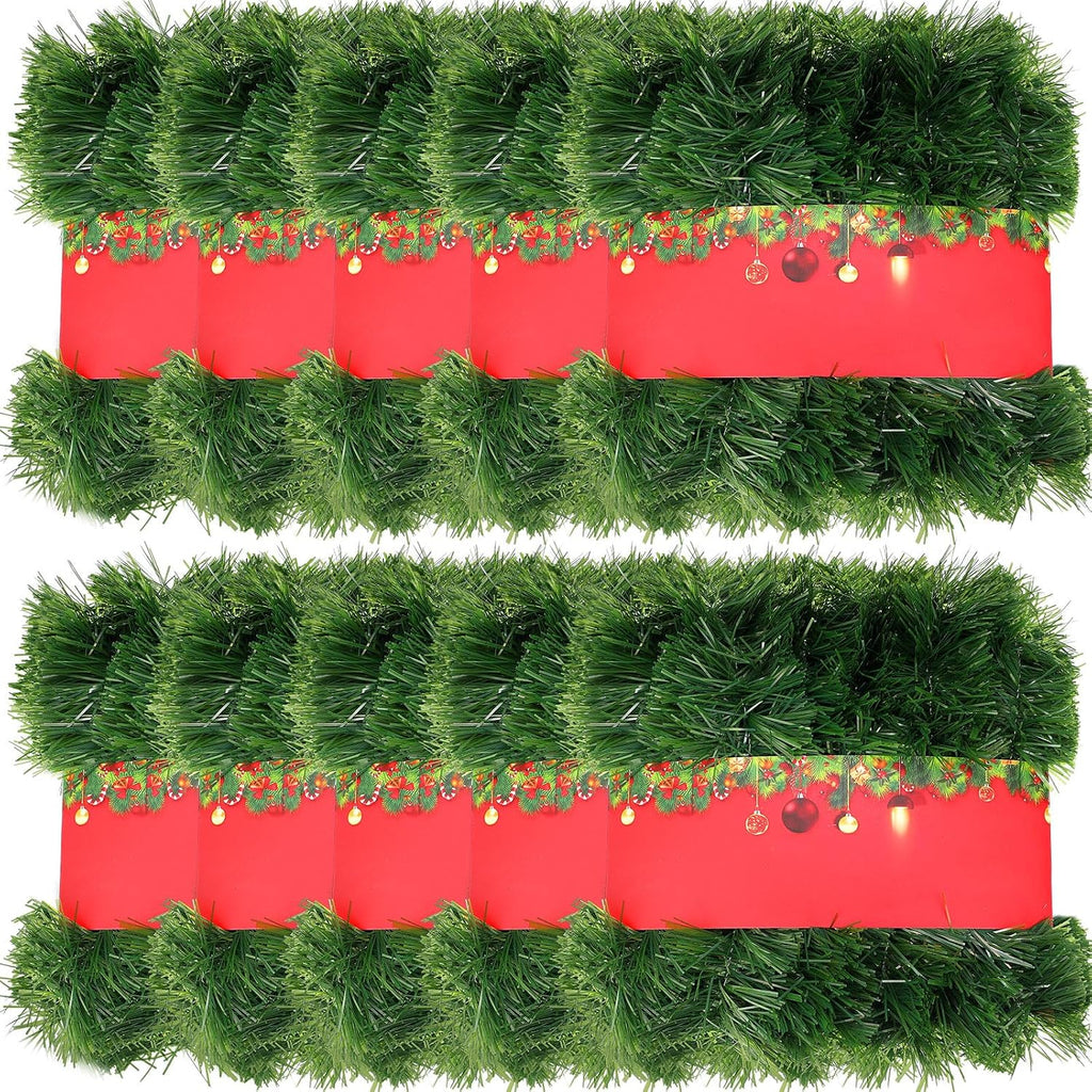 Hotop 10 Pcs 650 FT Christmas Garland Bulk Greenery Decorations, Classic
