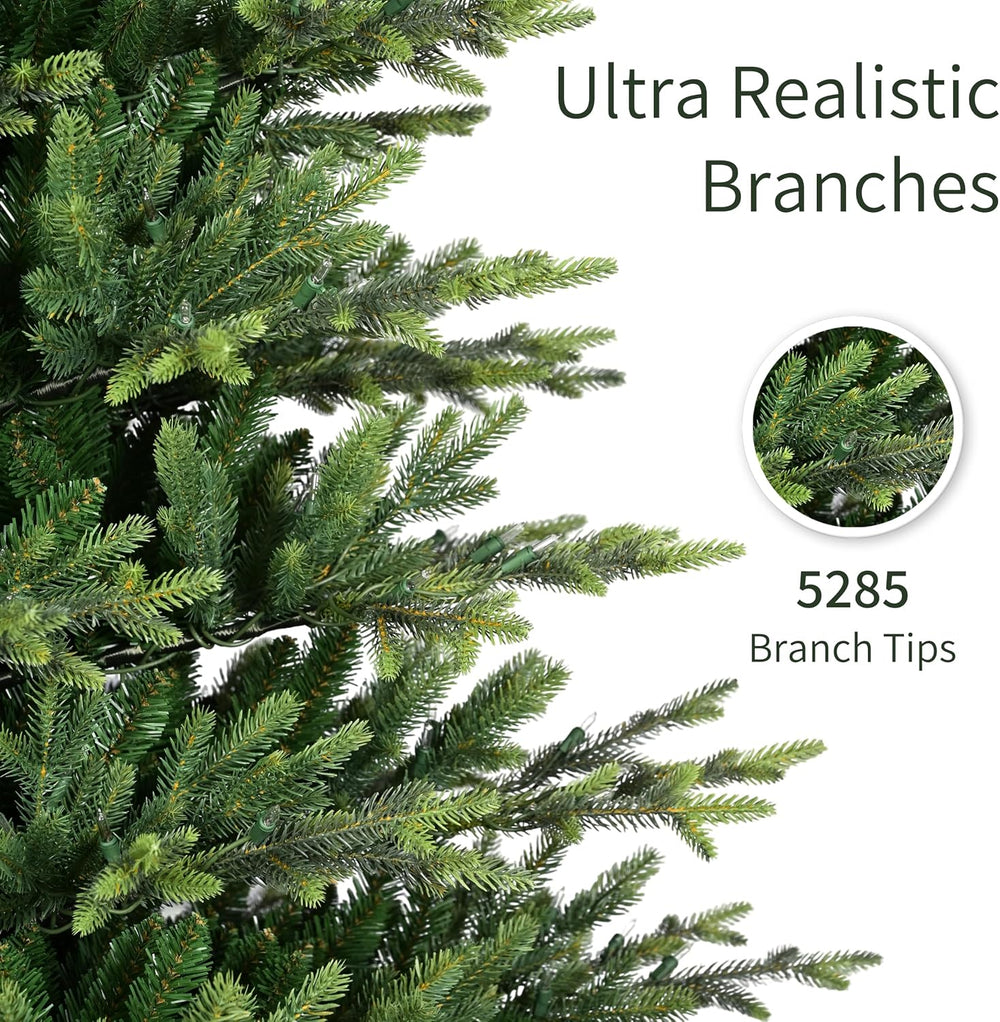 Puleo International 9ft Pre-Lit Slim Balsam Fir Christmas Tree