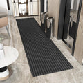 Ottomanson 2'7" x 40' Hallway Runner with Scraper Pile - Extra Durable Non-Slip Rug Mat for Indoor & Outdoor Use - Ideal for Kitchen, Entryway & Garage - High-Traffic Carpet, Black