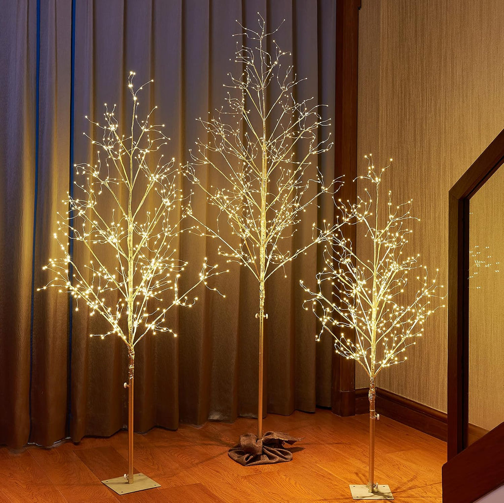 lightshare 5 ft. led tree - starlit tree, close-up detail