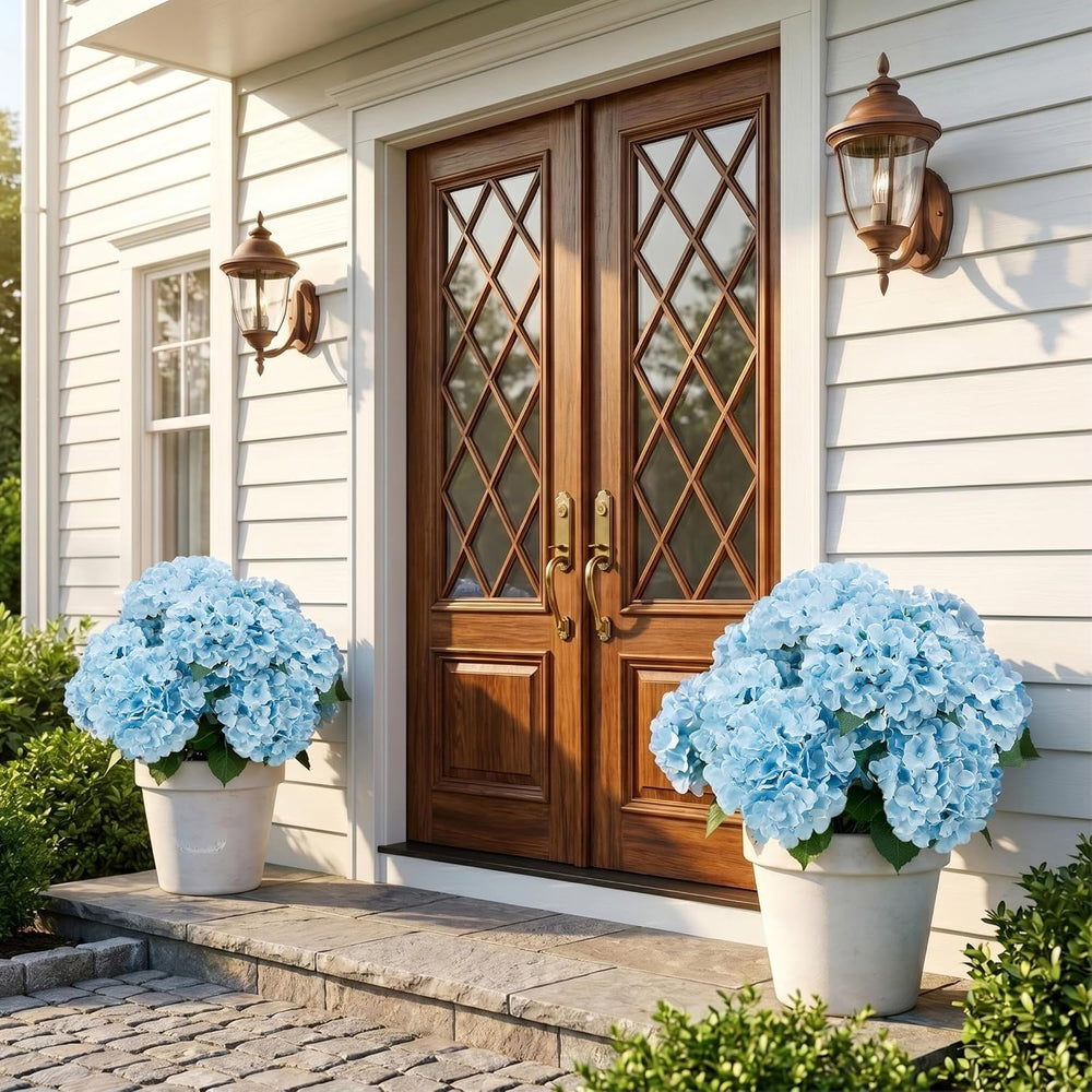 Auihiay 12 Bundles Hydrangea Artificial Flowers for Outdoors and Indoor