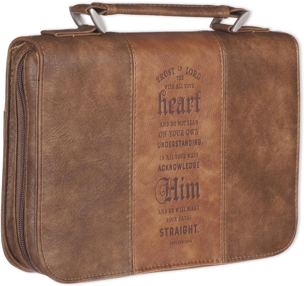 Christian Art Gifts Men's Faux Leather Bible Cover: Trust in the Lord