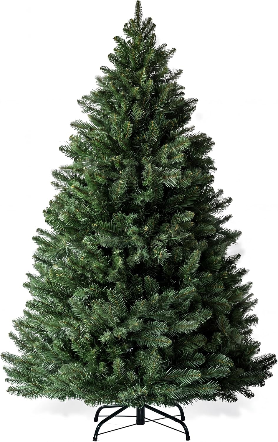 LUCKLIFE 6 ft Artificial Christmas Tree, Full PVC Unlit Christmas Tree with C...