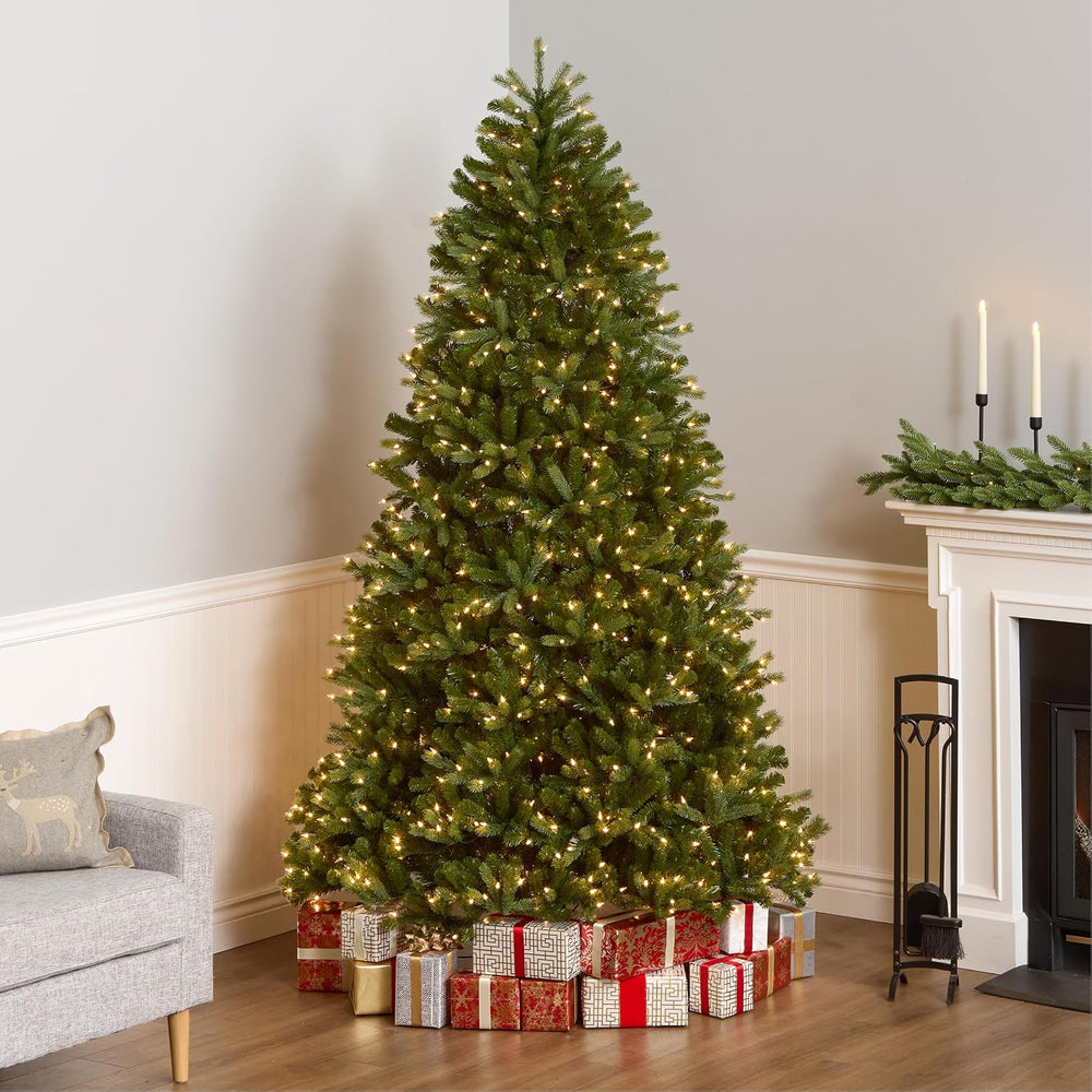 National Tree Company 7.5ft Pre-Lit Jersey Fraser Fir Medium Christmas Tree