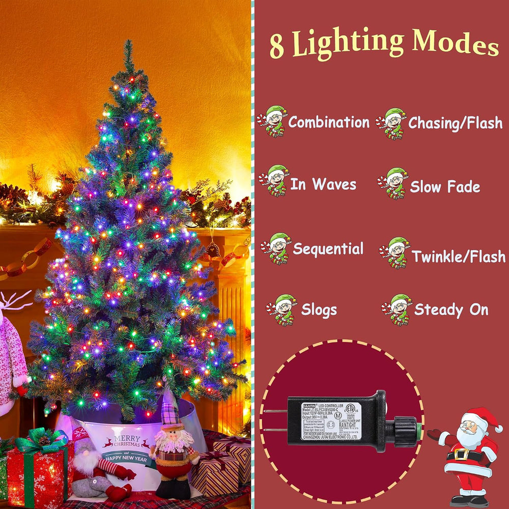 Sunnyglade 4Ft Premium Artificial Christmas Tree with 240 LED Multicolor