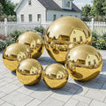 6PCS Gold Inflatable Mirror Ball Set,Reusable PVC Mirror Balls Large Event Decoration Hanging&Standing Balloon with Electric Pump for Event,Wedding,Party Decor(Gold, 6Pcs+Pump)