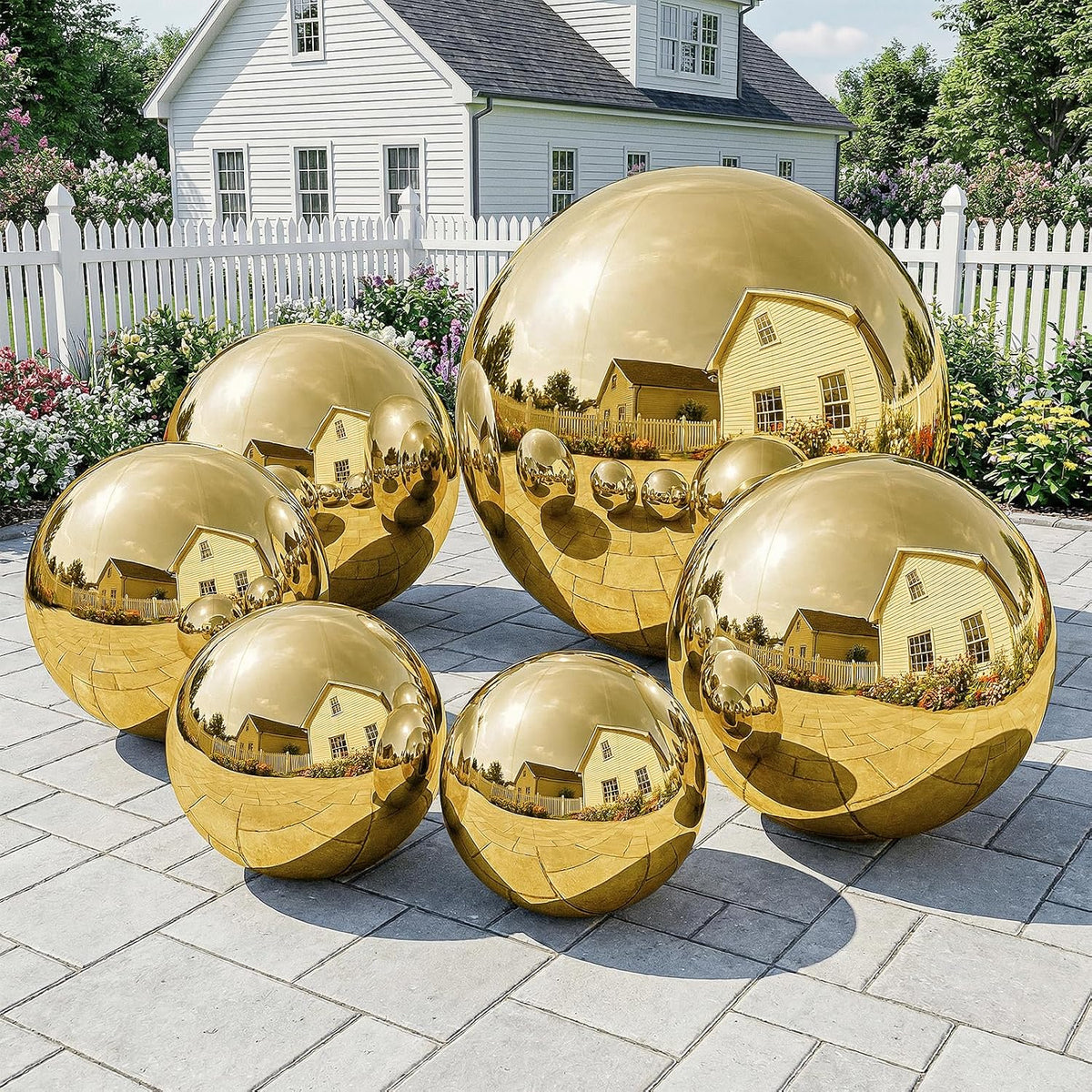 gold inflatable mirror ball set,reusable pvc mirror balls shown in use