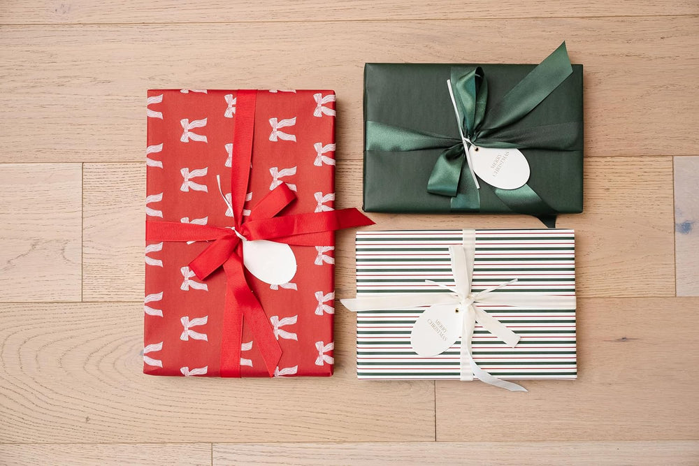 Merry Market Christmas Wrapping Paper Rolls, Premium Matte Gift Wrap, 30” x 1...