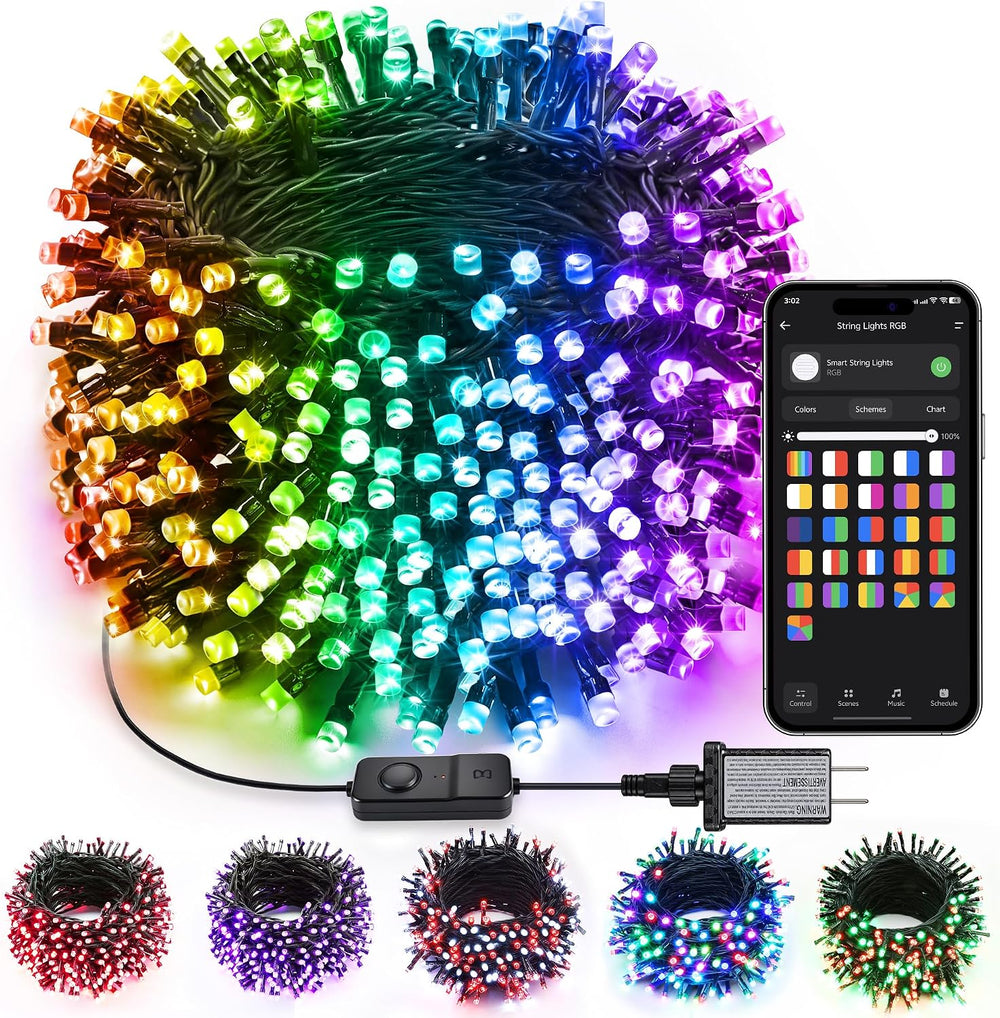 Brizled Smart Christmas Lights 1, 164ft 500 LED RGB Outdoor String Lights