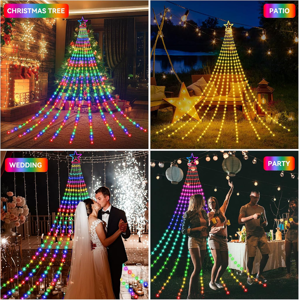 christmas decoration lights, outdoor christmas string lights 320 on a desk or shelf
