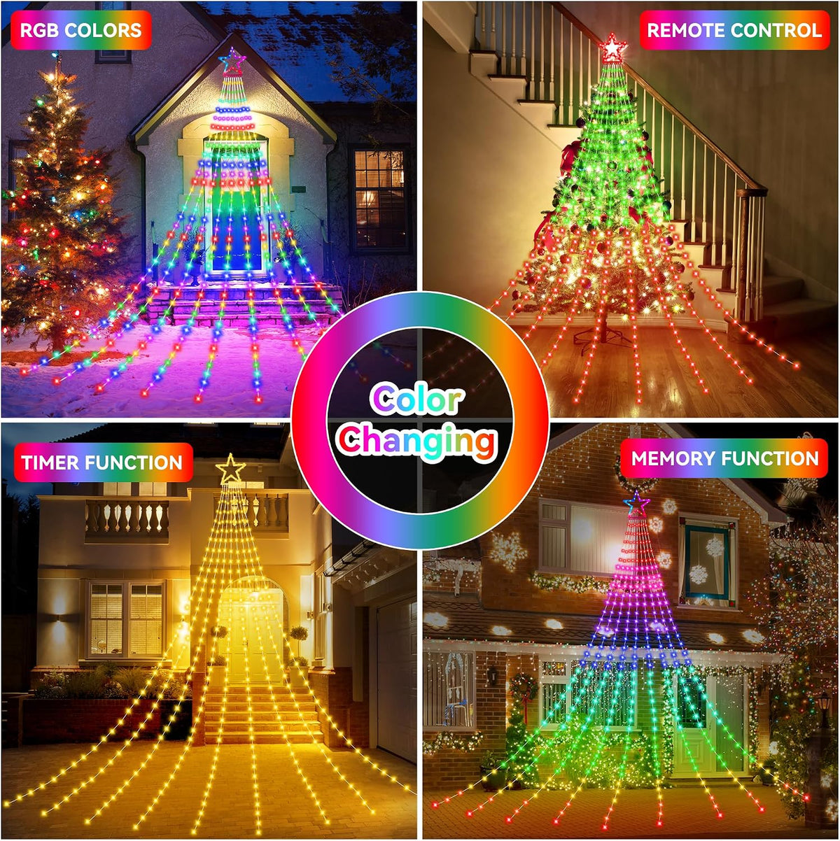 christmas decoration lights, outdoor christmas string lights 320, close-up detail