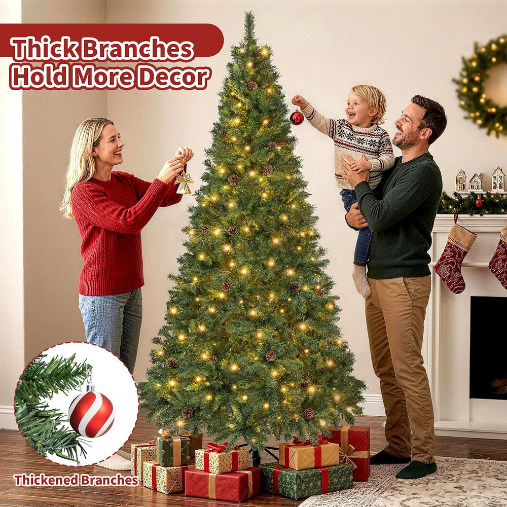 Artificial Christmas Tree with 1500 Tips, 7ft 6in Green