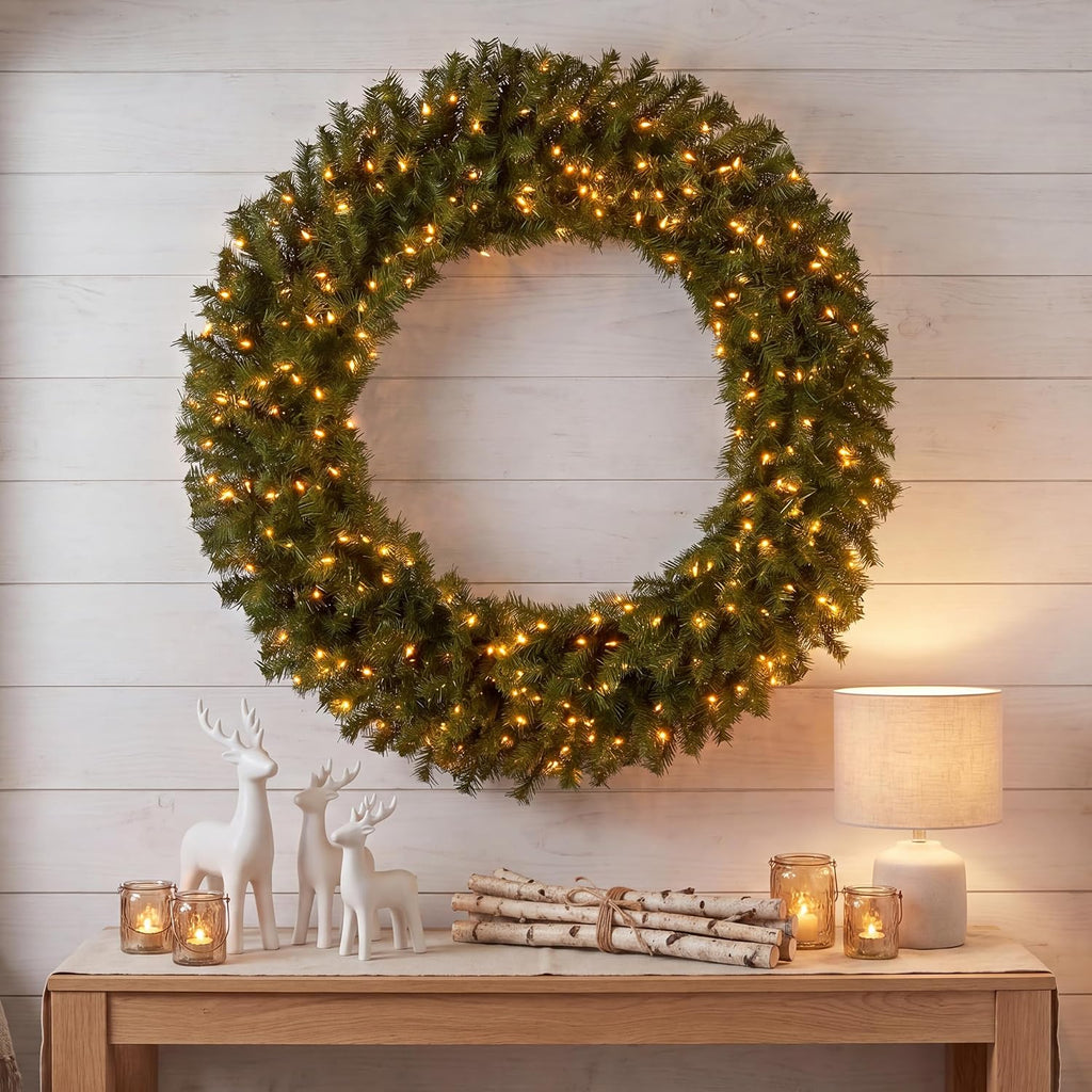 national tree company 48" norwood fir wreath with shown in use
