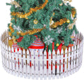 Sasylvia Christmas Tree Fences, White Wooden Picket Fences